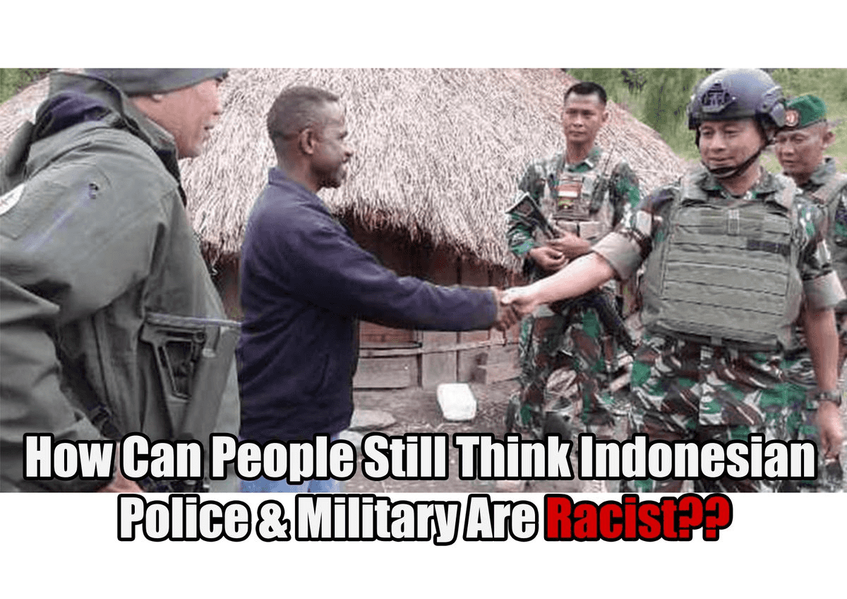 Tweeted image supposedly demonstrating good relationship between the TNI and a Papuan civilian