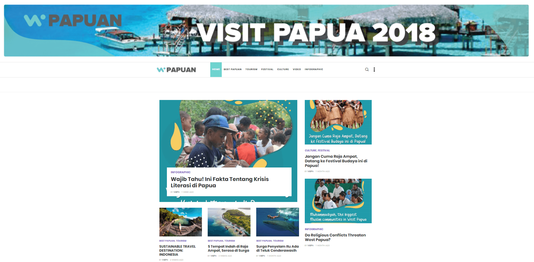 Screenshot of archived website ‘West Papuan’